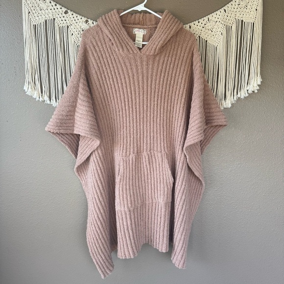 Free People Bestie Blanket Hoodie Poncho soft fuzzy EUC C - Picture 2 of 8